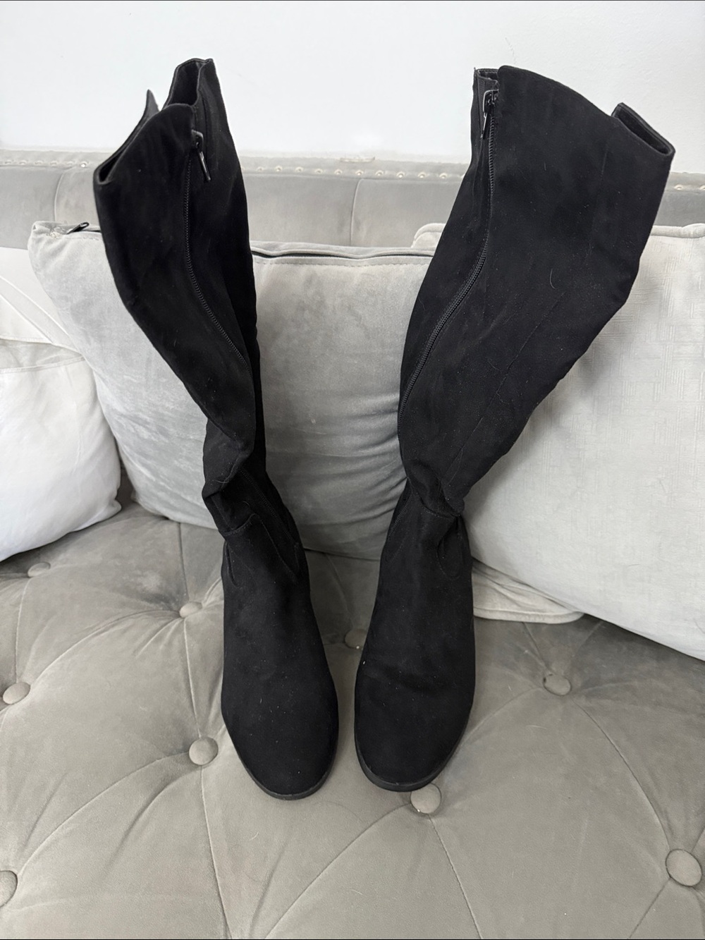 Style & Co. Black Over-the-Knee Suede Boots